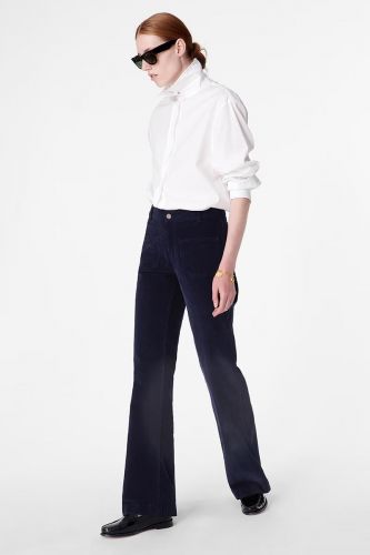 Pantalon en velours côtelé bleu VANESSA BRUNO | Marine