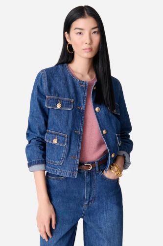 Veste en denim de coton bleu VANESSA BRUNO | Marine