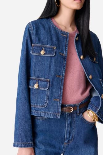 Veste en denim de coton bleu VANESSA BRUNO | Marine