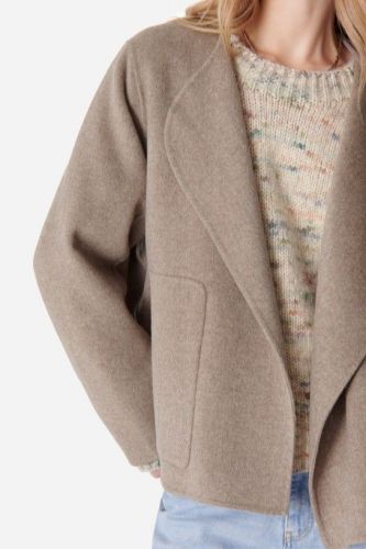 Veste beige/ taupe sans col VANESSA BRUNO | Marine
