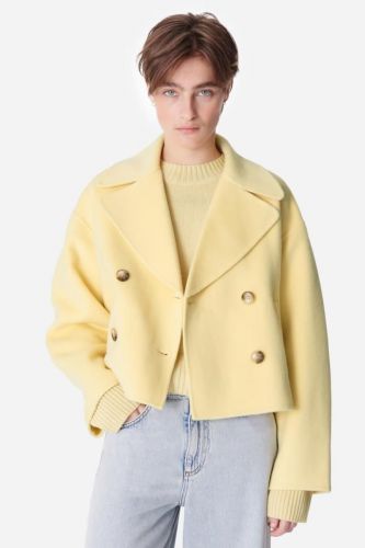 Manteau court en laine jaune clair VANESSA BRUNO | Marine