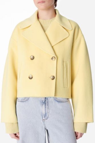 Manteau court en laine jaune clair VANESSA BRUNO | Marine