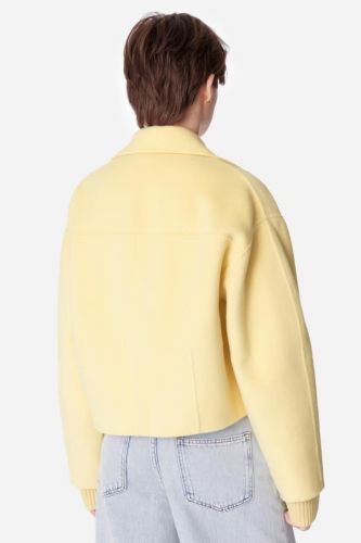 Manteau court en laine jaune clair VANESSA BRUNO | Marine