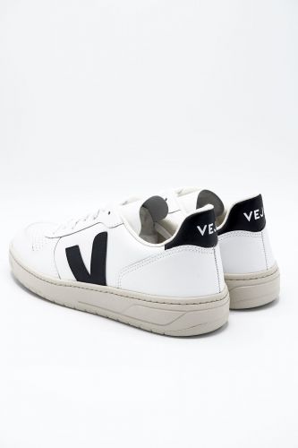 Veja basket bas Blanc hommes (VEJA-Basic plateau V noir - V10 V blanc V noir BASIC) - Marine | Much more than shoes