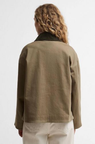 Veste kaki clair à col en velours côtelé BARBOUR | Marine