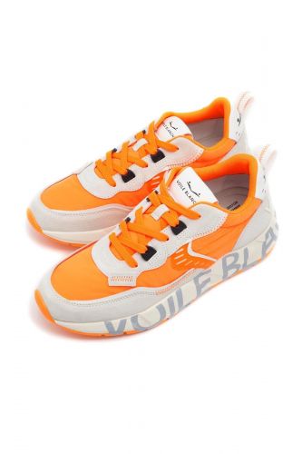 Voile Blanche basket bas Orange hommes (Côté fluo orange full - CLUB gris/fluo orange) - Marine | Much more than shoes