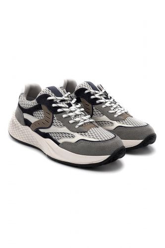 Voile Blanche basket bas Gris hommes (runner gris & bleu & camel - CLUB22 grey & blue) - Marine | Much more than shoes