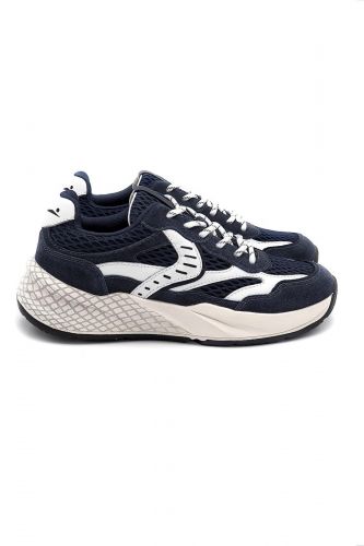 Voile Blanche basket bas Bleu/blanc