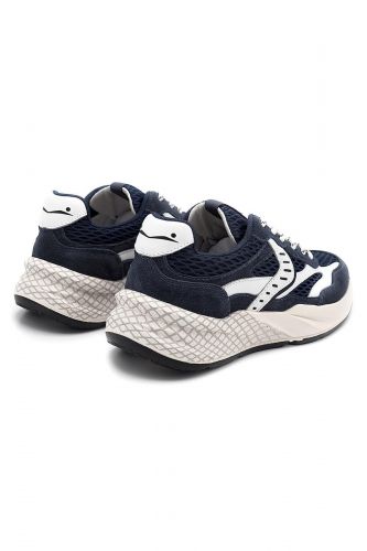 Voile Blanche basket bas Bleu/blanc hommes (runner navy & blanc - CLUB22 bleu & blanc) - Marine | Much more than shoes