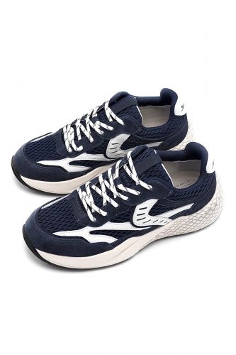 Voile Blanche basket bas Bleu/blanc hommes (runner navy & blanc - CLUB22 bleu & blanc) - Marine | Much more than shoes