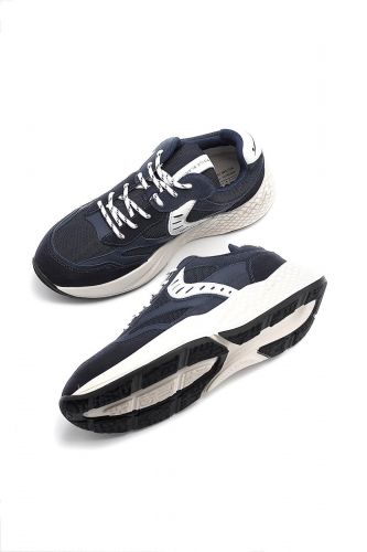 Voile Blanche basket bas Bleu hommes (semelle runner bleu & blanc - CLUB22 marine/blanc) - Marine | Much more than shoes