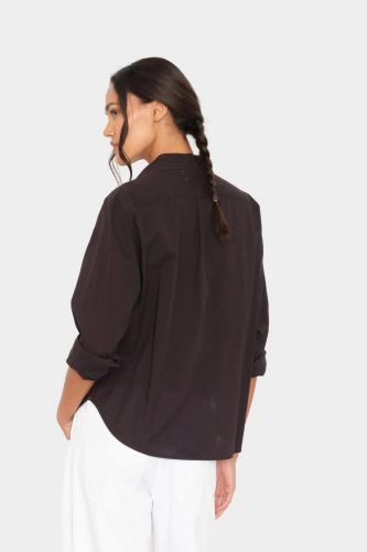 Chemise noire 100% coton XIRENA | Marine