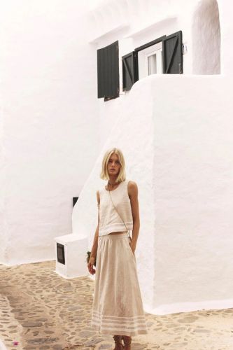 Jupe beige XIRENA | Marine