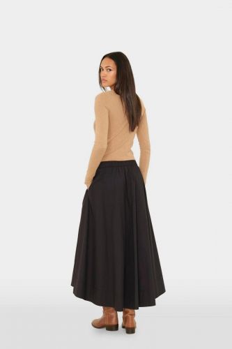 Jupe noire évasée XIRENA | Marine