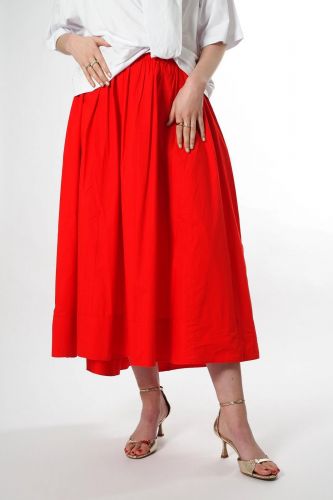 Xirena jupe Rouge femmes (Jupe évasée 100% coton - GWYNN rouge) - Marine | Much more than shoes