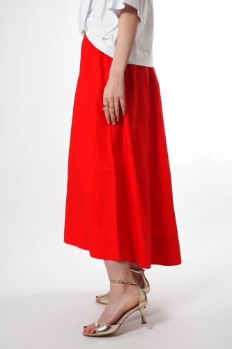 Xirena jupe Rouge femmes (Jupe évasée 100% coton - GWYNN rouge) - Marine | Much more than shoes