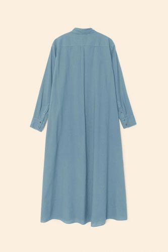 Robe chemise bleu acier XIRENA | Marine