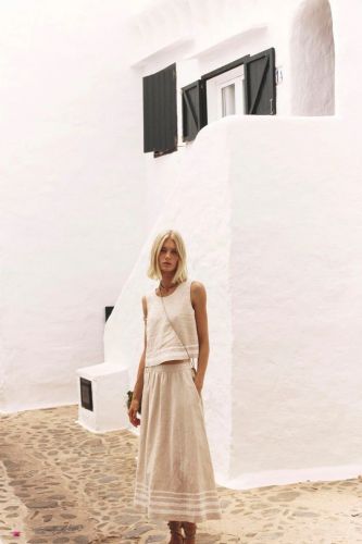 Top écru en 100% lin XIRENA | Marine