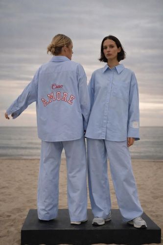 Y-Enzo chemise Ciel femmes (chemise Ciao Amore  - YE014 logo dos) - Marine | Much more than shoes