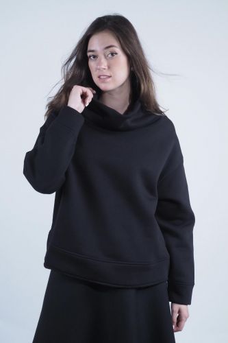 Y-Enzo sweat  Noir femmes (Col haut néoprène - PANDORA noir) - Marine | Much more than shoes