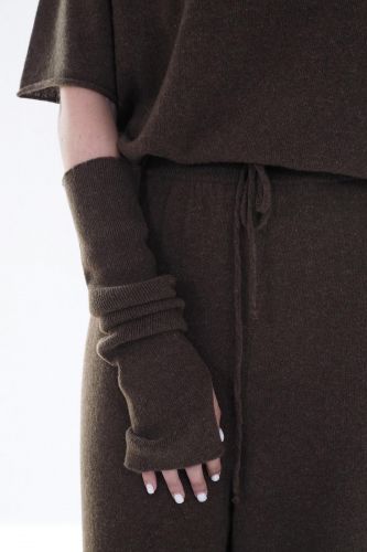 Pantalon en laine marron Y-ENZO | Marine