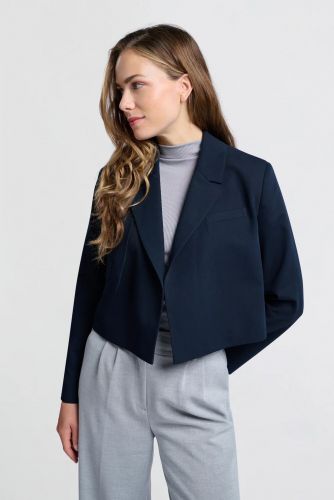 Blazer court bleu marine YAYA | Marine