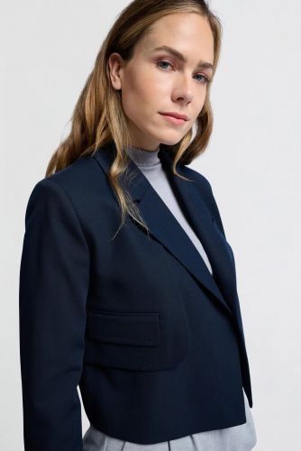 Blazer court bleu marine YAYA | Marine