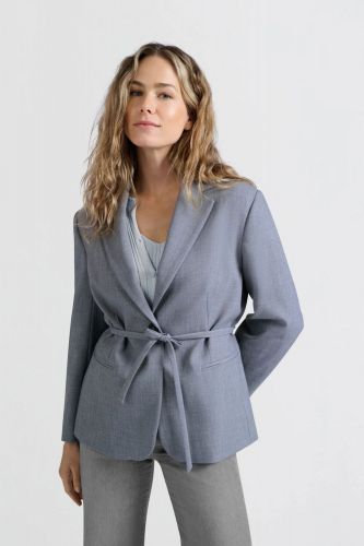 Blazer ceinturé bleu YAYA | Marine