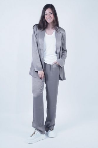 Blazer taupe en satin YAYA | Marine