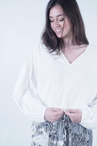 Blouse bohème blanche YAYA | Marine