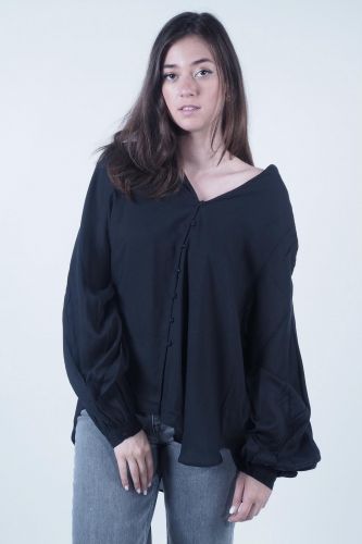 Chemise bohème noire YAYA | Marine