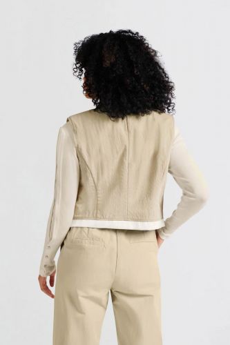 Gilet sans manches beige YAYA | Marine