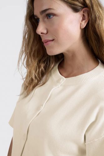Cardigan en maille beige YAYA | Marine