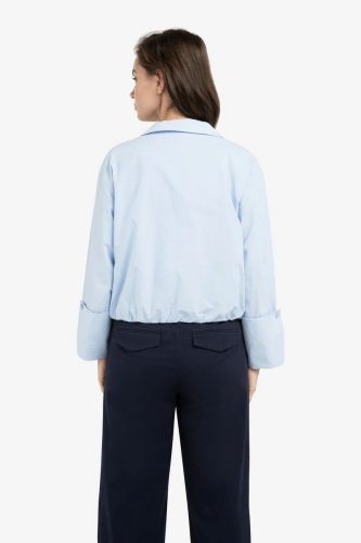 Yaya chemise Ciel femmes (chemise grand V avant - 701355 chemise blouson ciel) - Marine | Much more than shoes