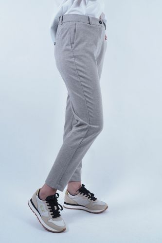 Pantalon chiné gris taupé YAYA | Marine