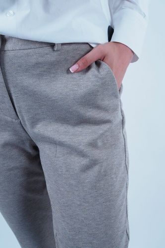 Pantalon chiné gris taupé YAYA | Marine