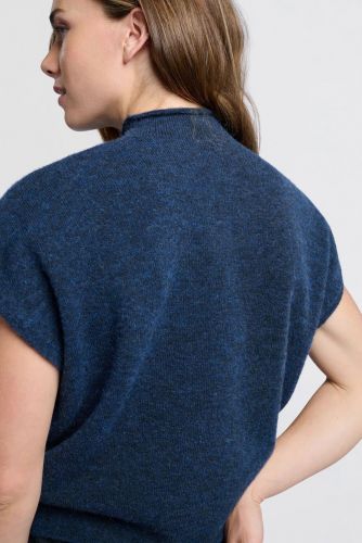 Pull sans manches bleu YAYA | Marine