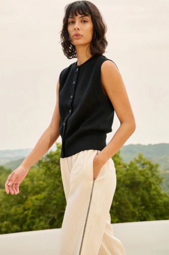 Cardigan noir YAYA | Marine