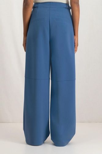 Pantalon large bleu YAYA | Marine
