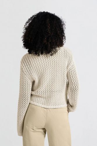 Cardigan en mesh beige YAYA | Marine