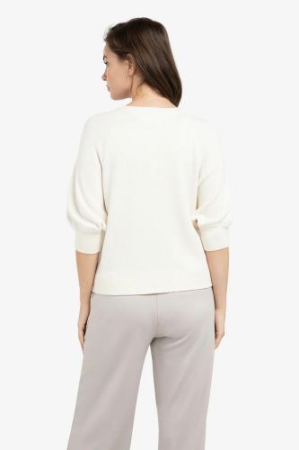 Yaya pull Beige femmes (maille aérée  - 000564 manches courtes) - Marine | Much more than shoes