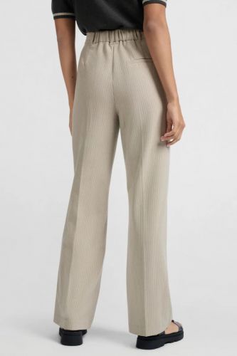 Pantalon à fines rayures beige YAYA | Marine