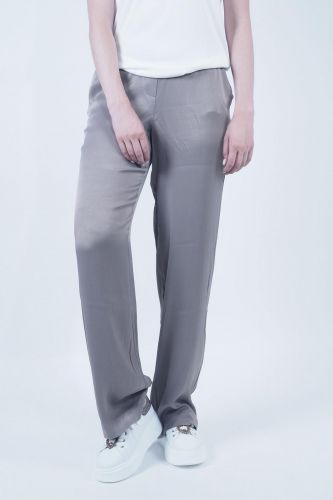 Pantalon taupe en satin YAYA | Marine