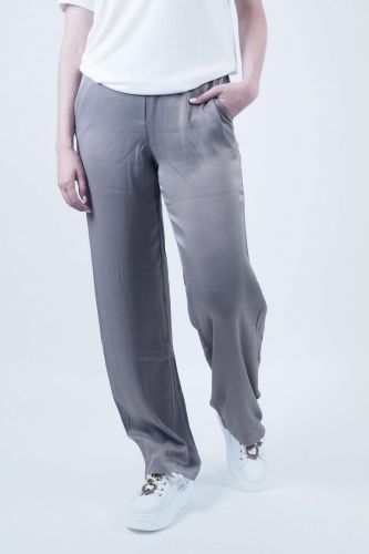 Pantalon taupe en satin YAYA | Marine