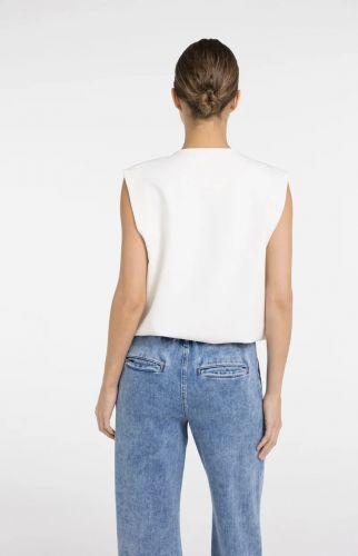 Yaya veste Ecru femmes (sans manches zip  - 511051 écru) - Marine | Much more than shoes