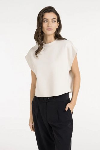 Pull boxy beige YAYA | Marine