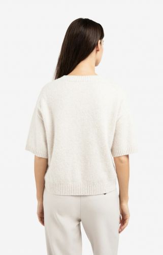 Yaya pull Gris femmes (Sweater écriture fluffy - 000548 gris mélangé) - Marine | Much more than shoes