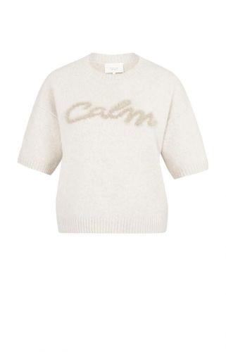 Yaya pull Gris femmes (Sweater écriture fluffy - 000548 gris mélangé) - Marine | Much more than shoes