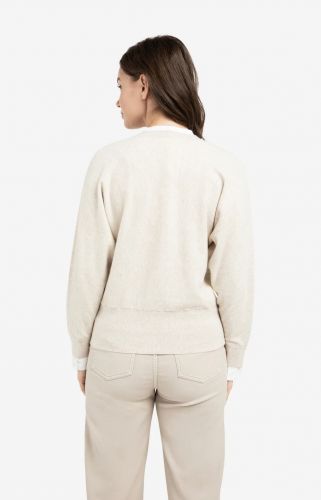 Yaya pull Gris femmes (Sweater gris mélangé  - 000546 gris mélangé) - Marine | Much more than shoes
