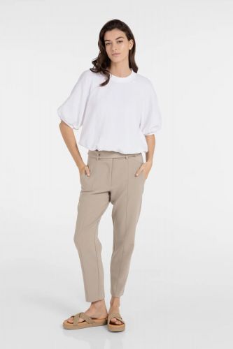 Yaya tee-Shirt Blanc femmes (tshirt blanc balloon - 701366 coton viscose) - Marine | Much more than shoes